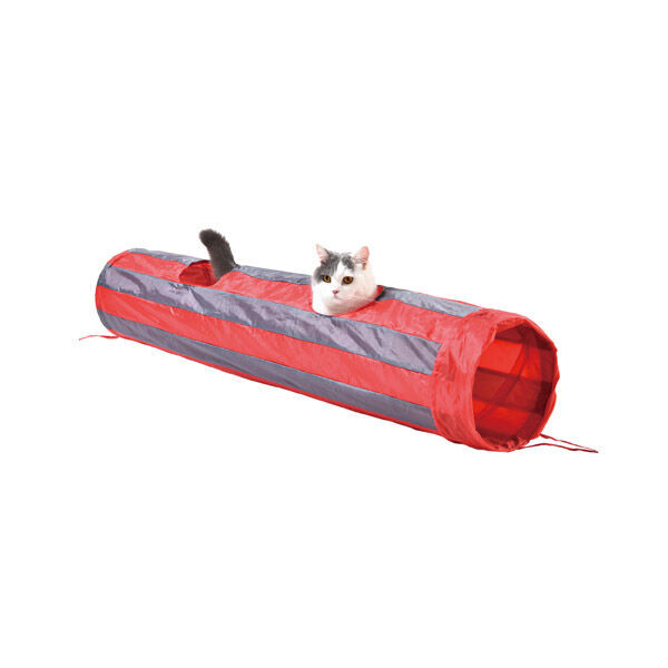 HOMECAT 130 см х 25 см игровой туннель для кошек шуршащий в полоску