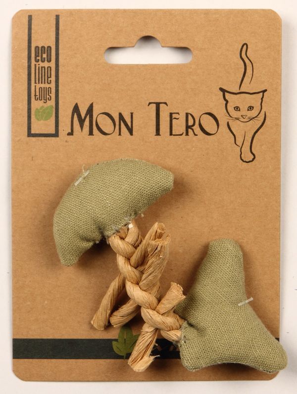 МОН ТЕРО ЭКО 11 см игрушка для кошек рыбья кость с кошачьей мятой зеленая 1х12