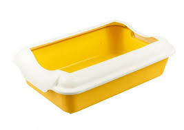 HOMECAT Бюджет 37х27х11,5 см туалет для кошек с бортиком желтый