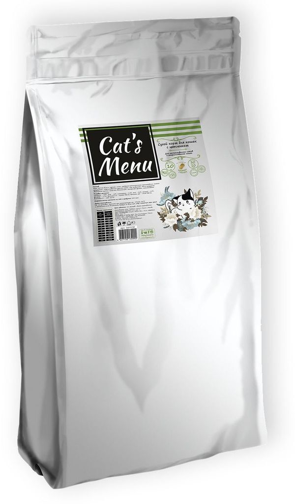 Cat`s Menu 30/10 10 кг сухой корм для кастрированных котов и стерилизованных кошек с цыпленком