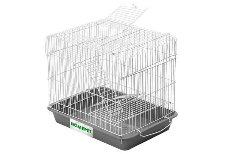 HOMEPET №2 33 см х 24 см х h28 см шаг прута 10 мм клетка для грызунов разборная двухэтажная серо-белая