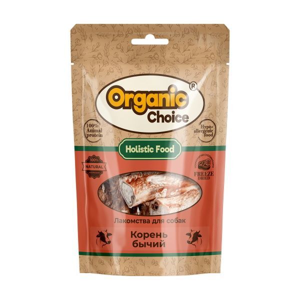 Organic Сhoice 65 г лакомство для собак корень бычий 1х30